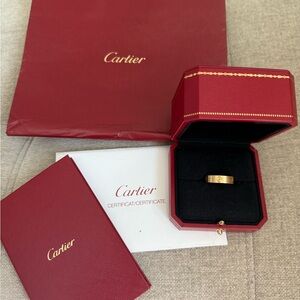 Cartier Love Ring 59 Full Set